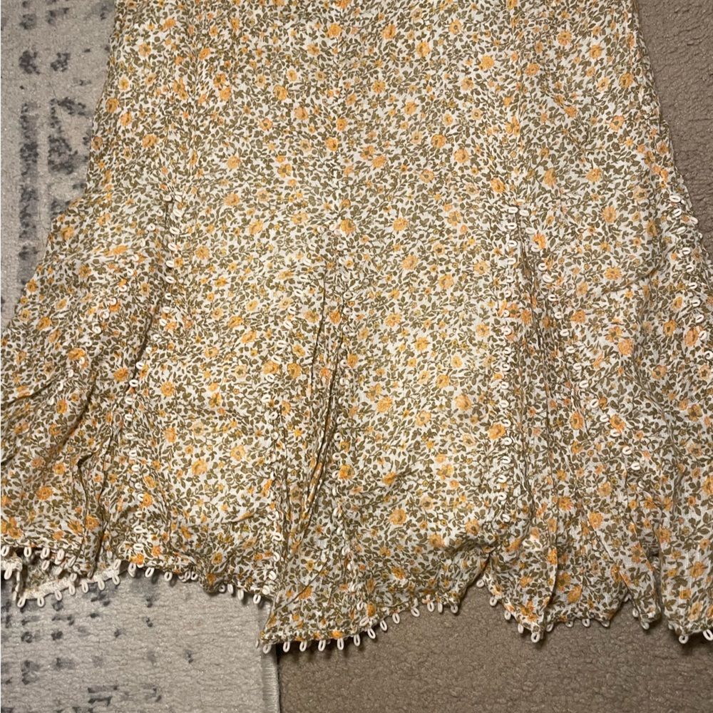 Free People 🌼🌼 Bali Coral Floral print mini dress NWT - Picture 6 of 15